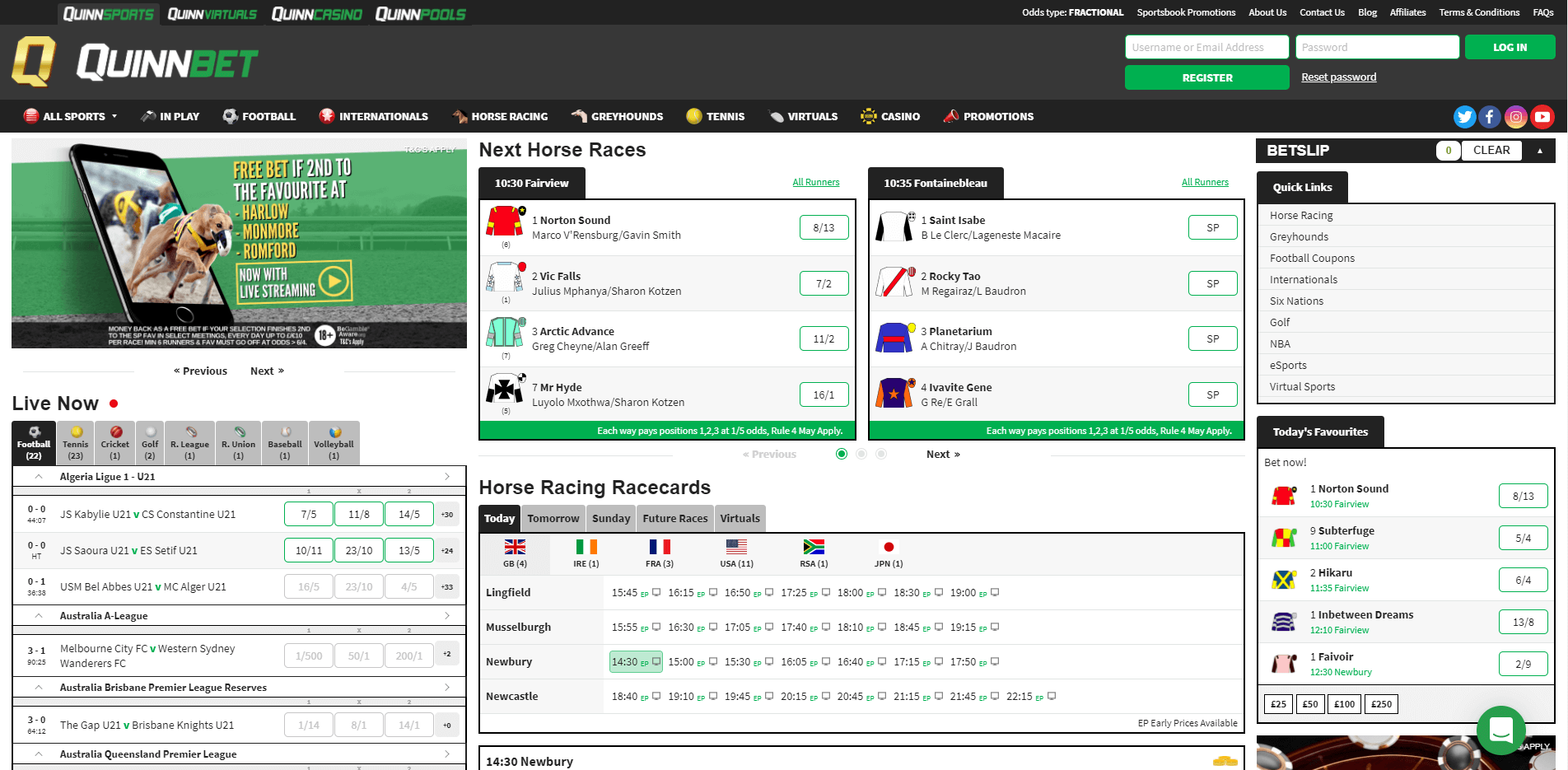 QuinnBet Website