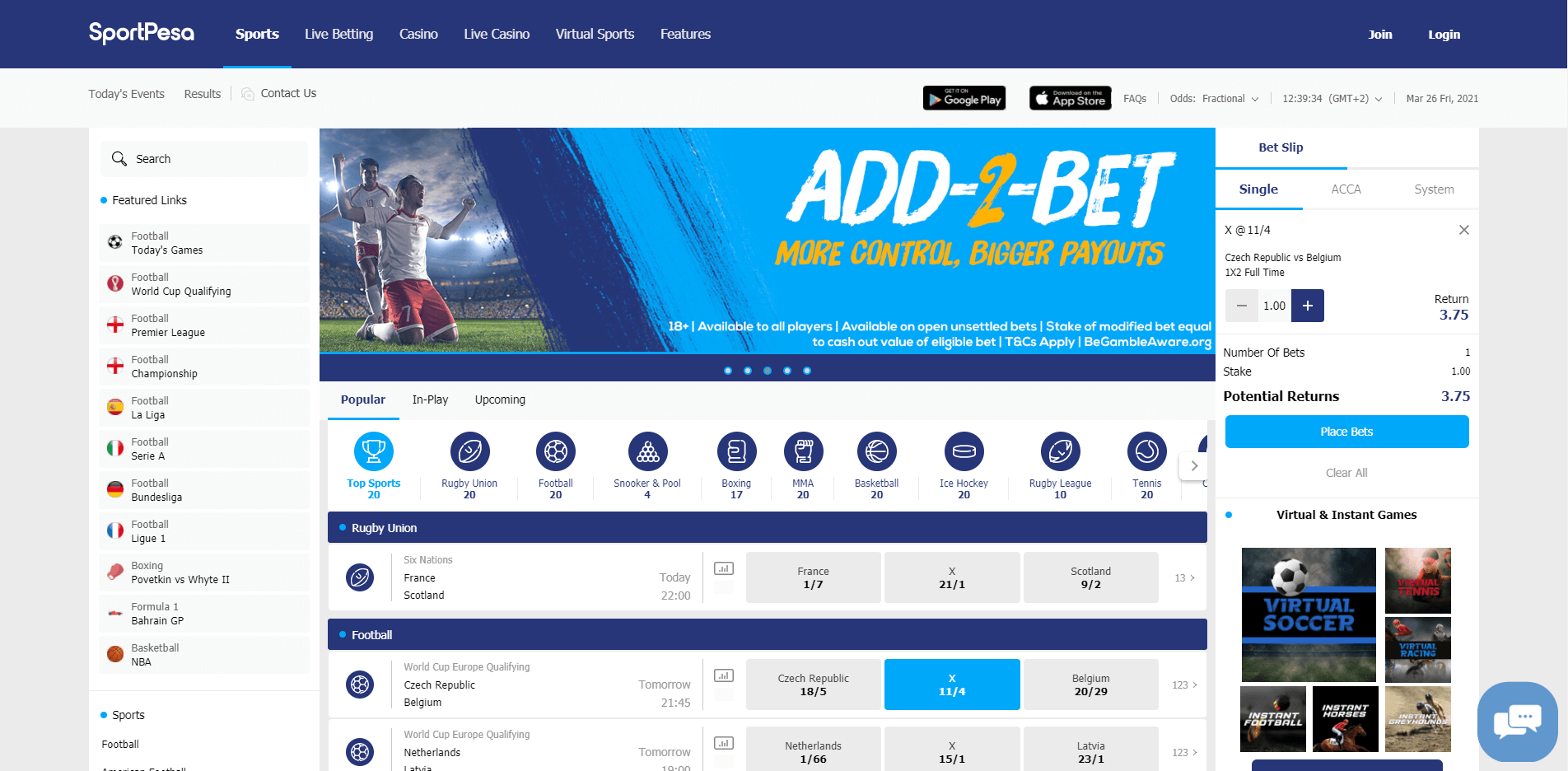 SportPesa Sportsbook Review