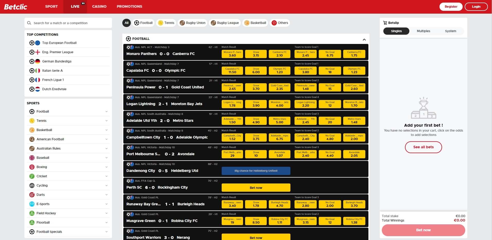 Live Betting Betclic