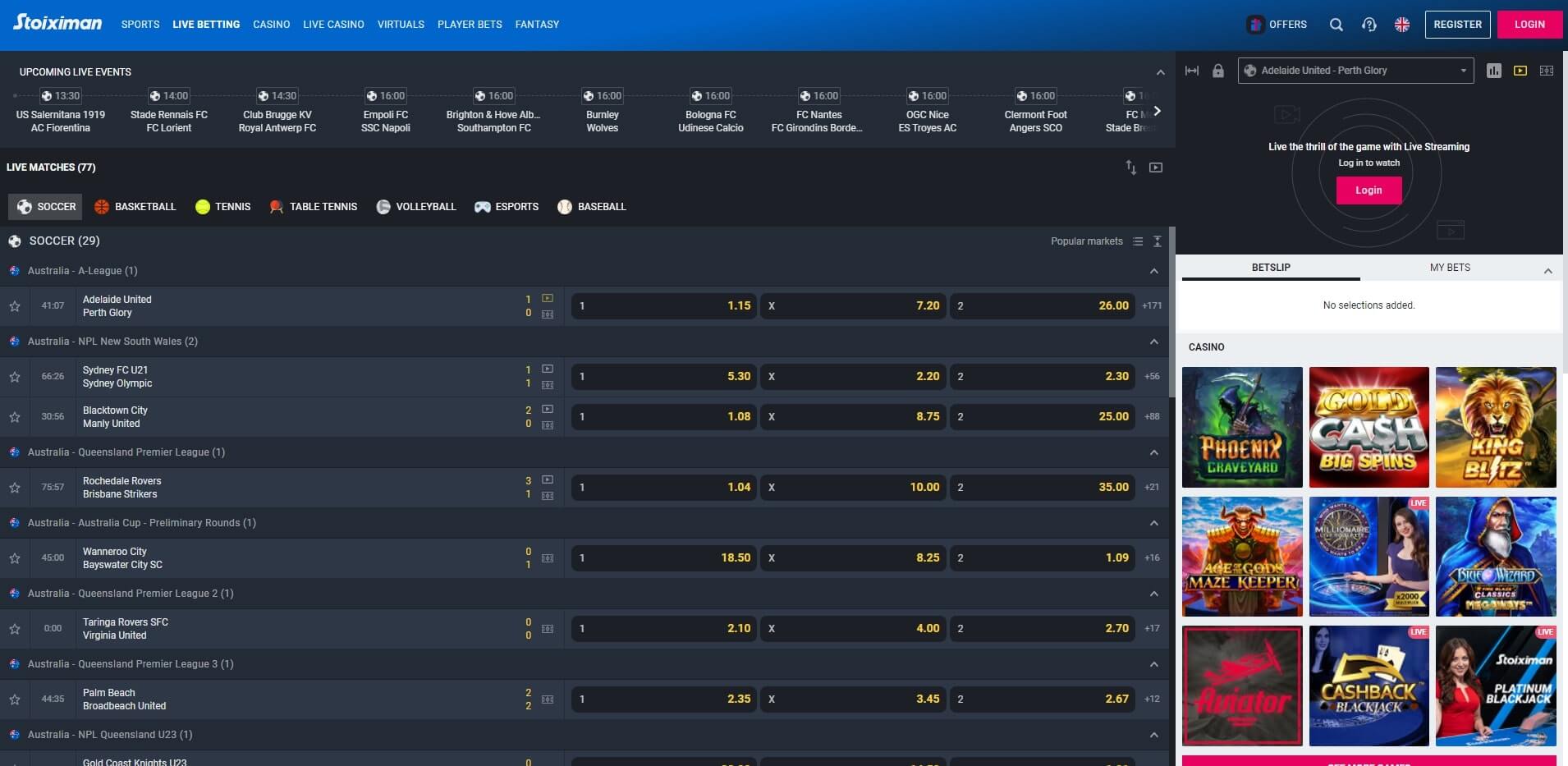 Live Betting Stoiximan