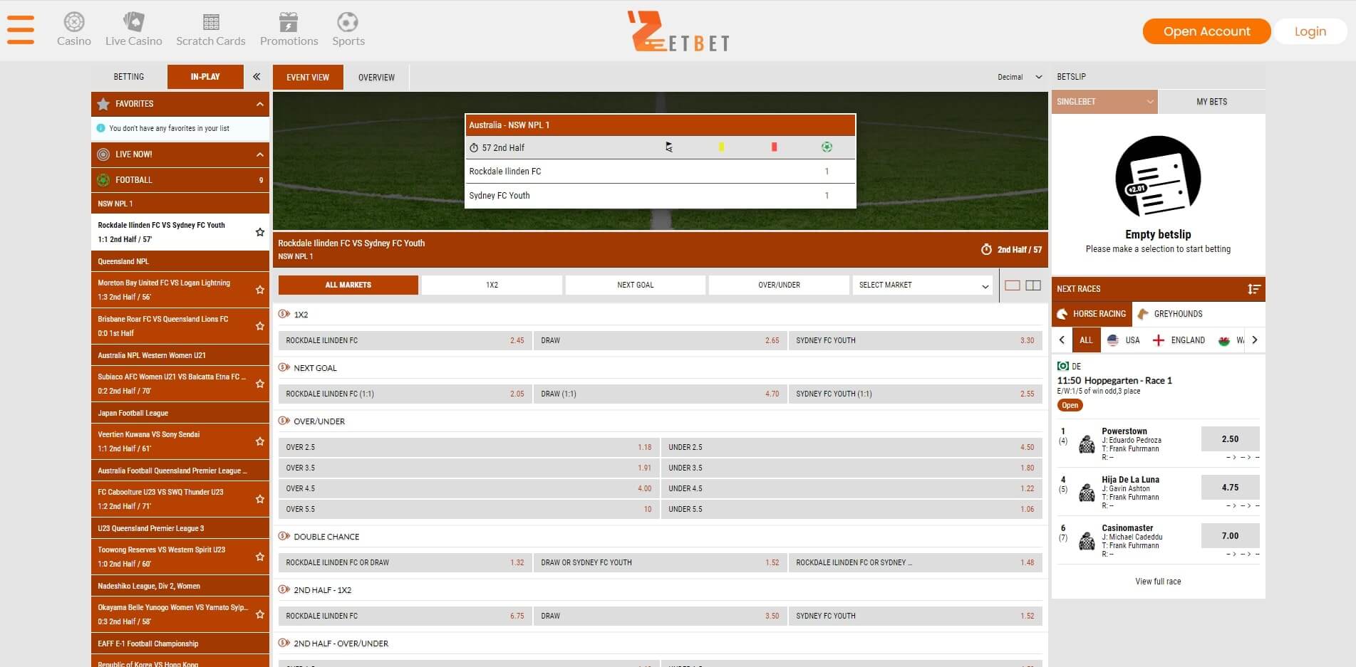 ZenBet Live Betting