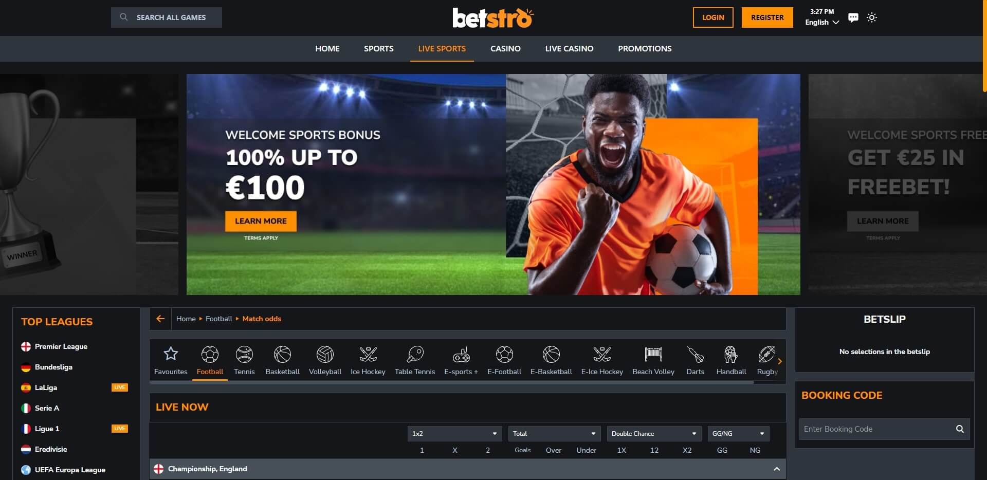 Betstro Live Betting