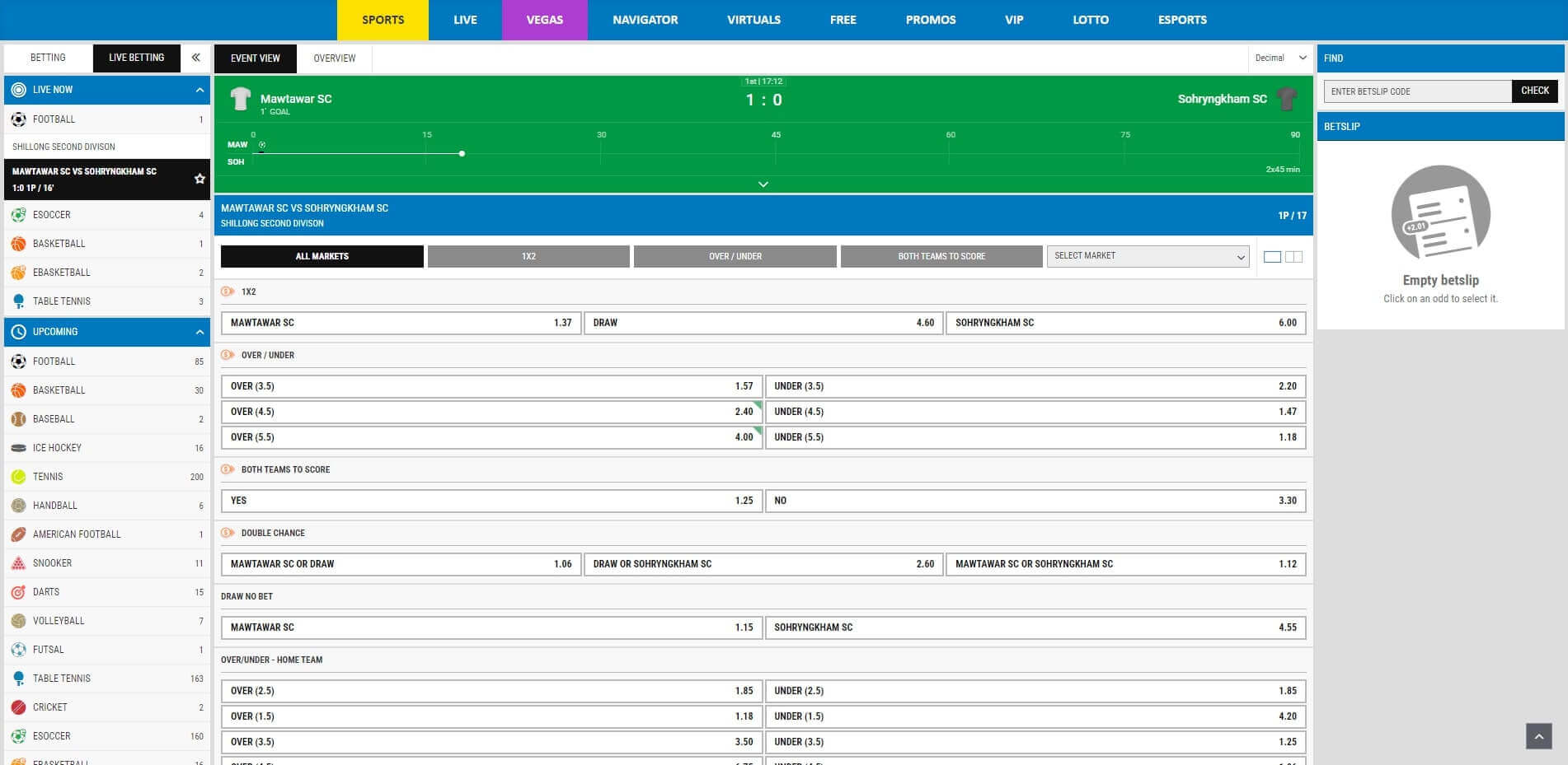 GuineeGames Live Betting