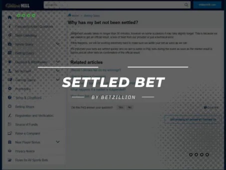 Settled Bets