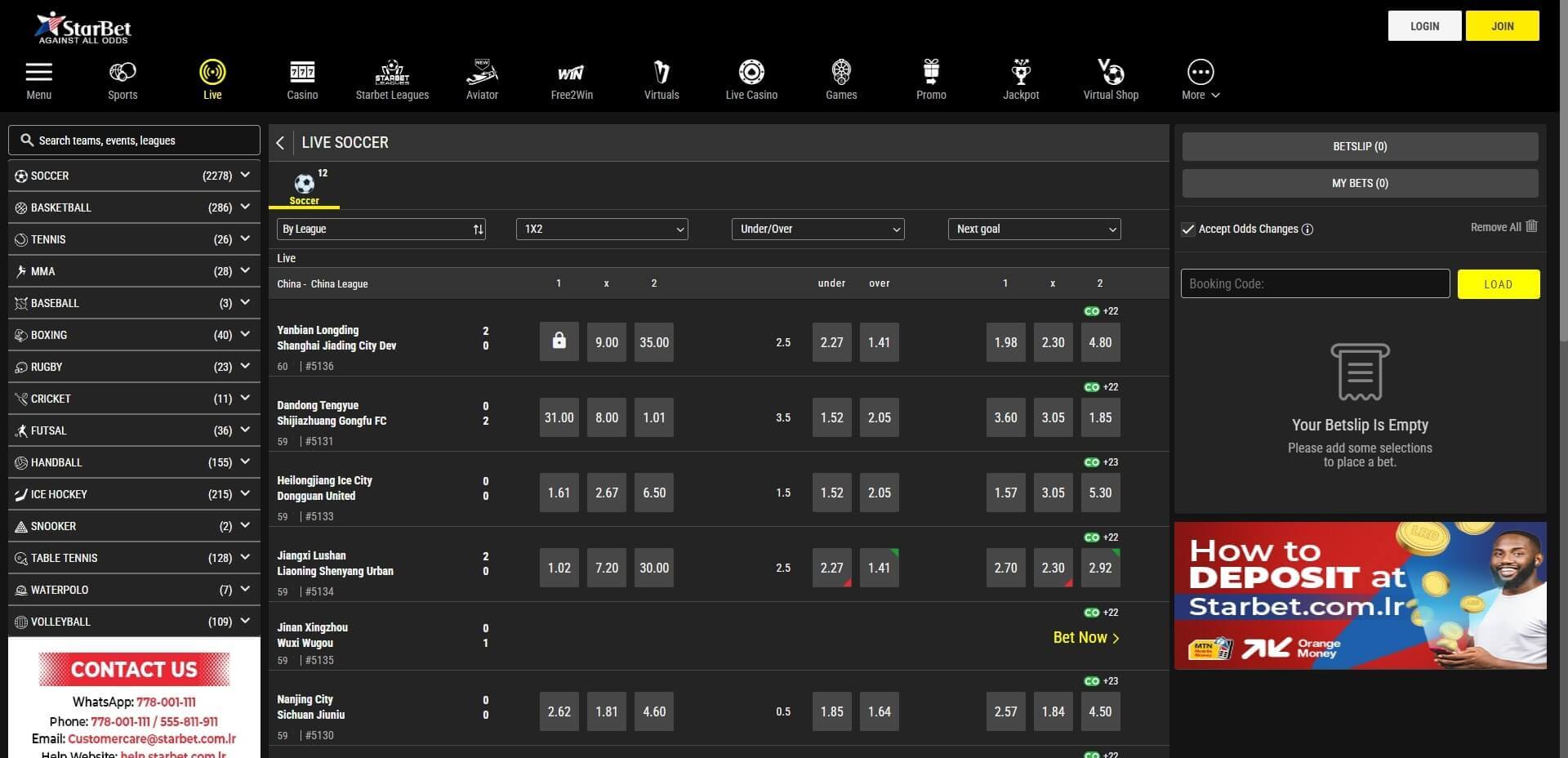 Starbet lr Live Betting