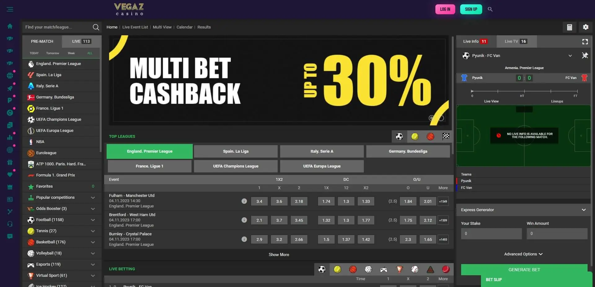 Vegaz Casino Review