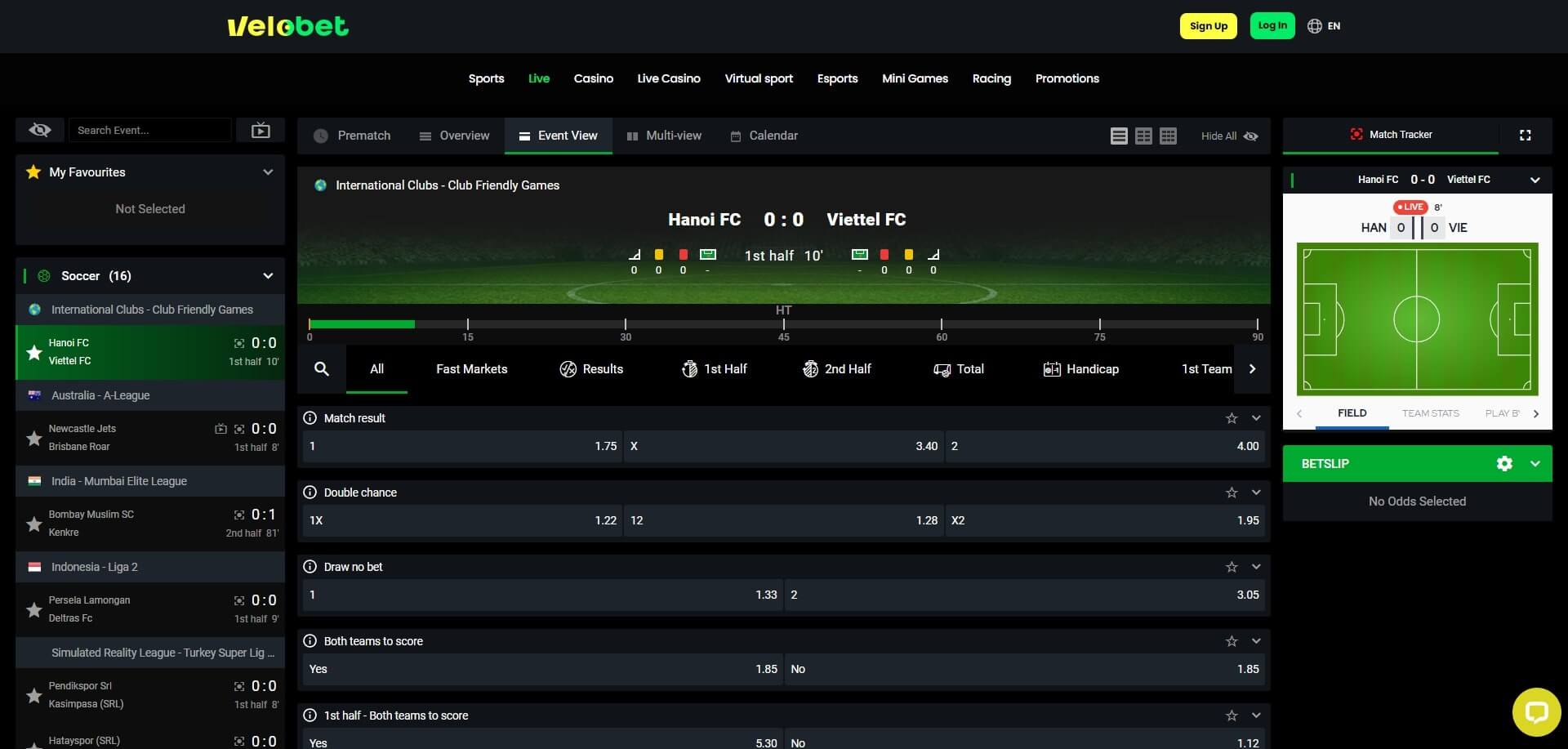 Velobet Live Betting