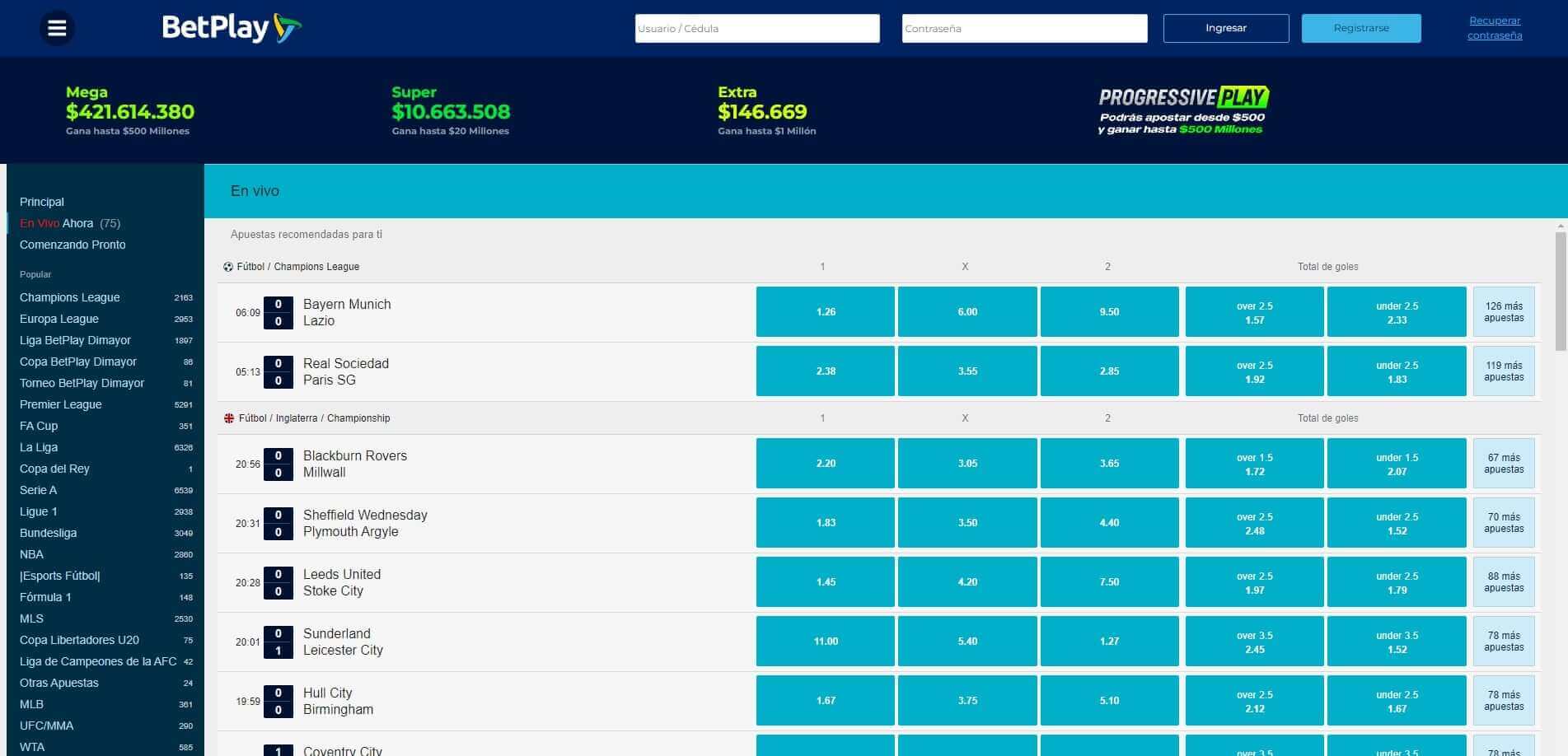 BetPlay Live Betting