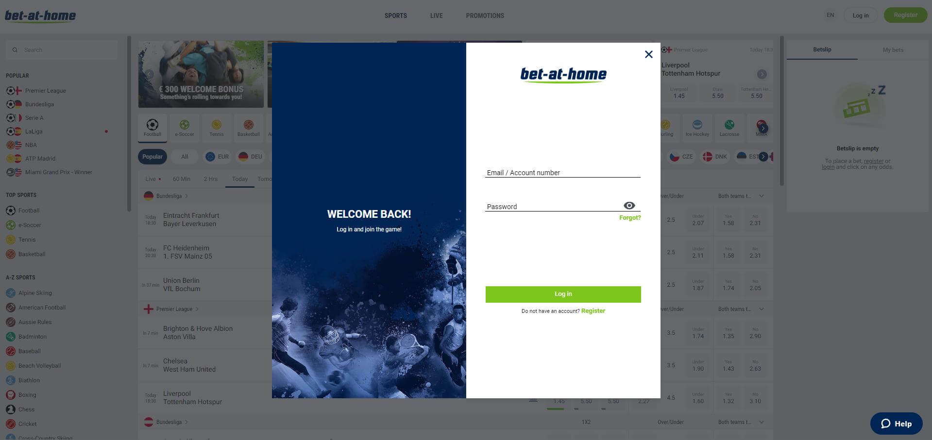 Log In Bet-at-home