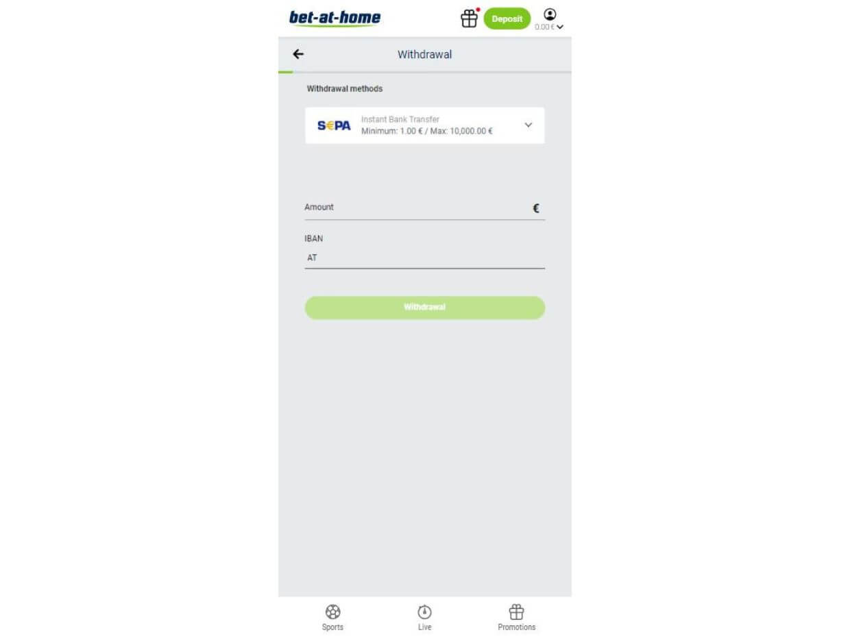 Mobile Withdraw Bet-at-home
