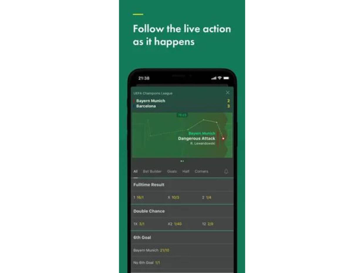 Application Live Action bet365