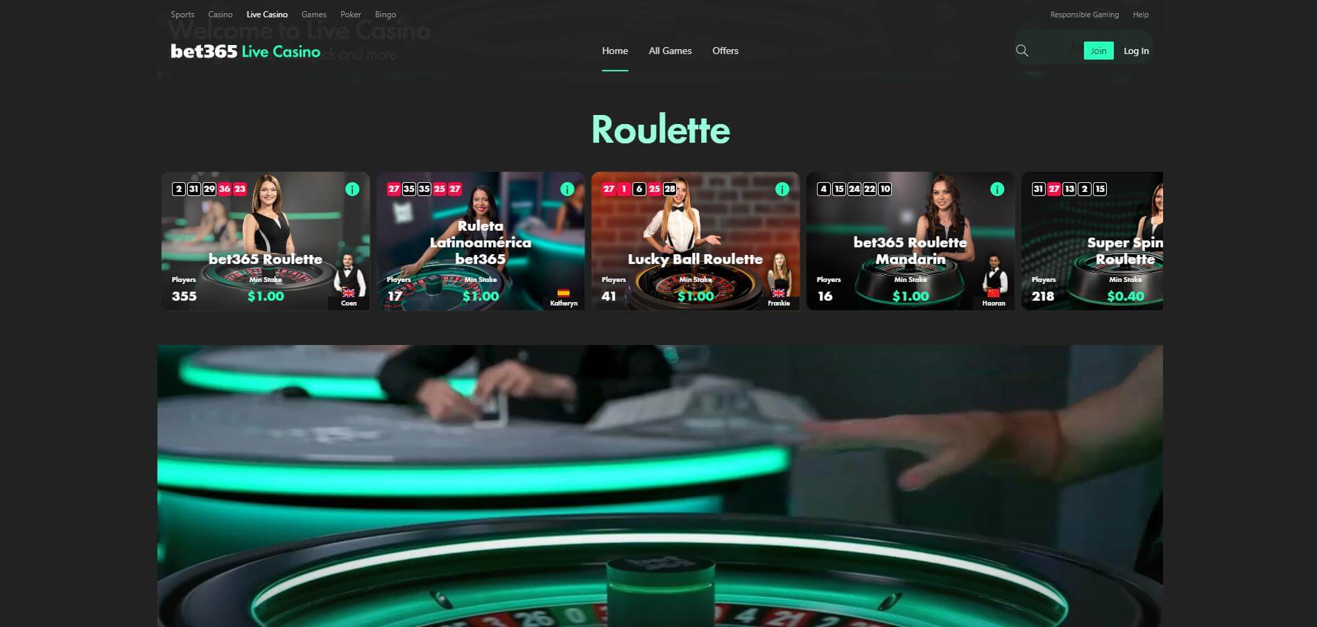 Casino Live bet365