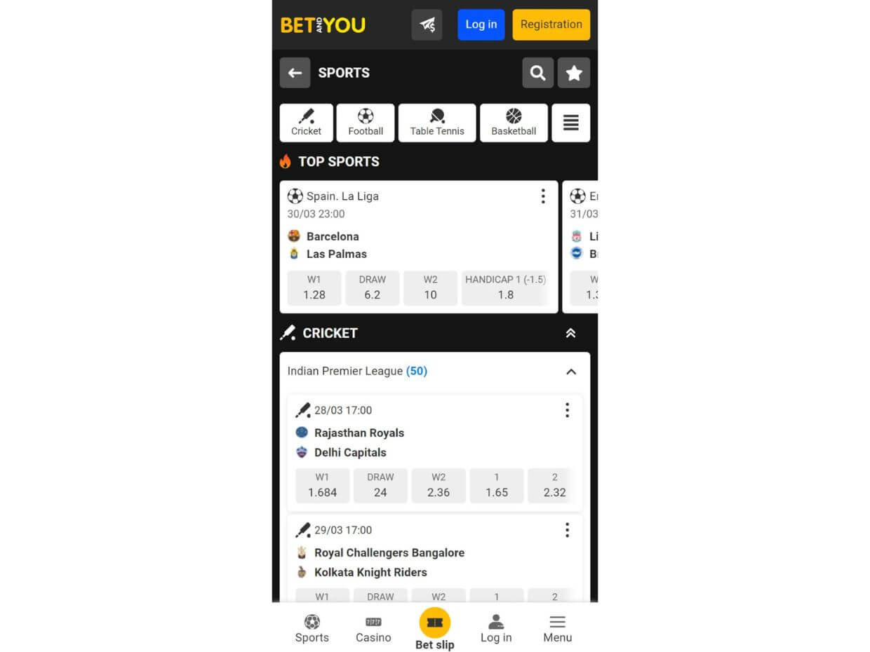Application for Android Betandyou