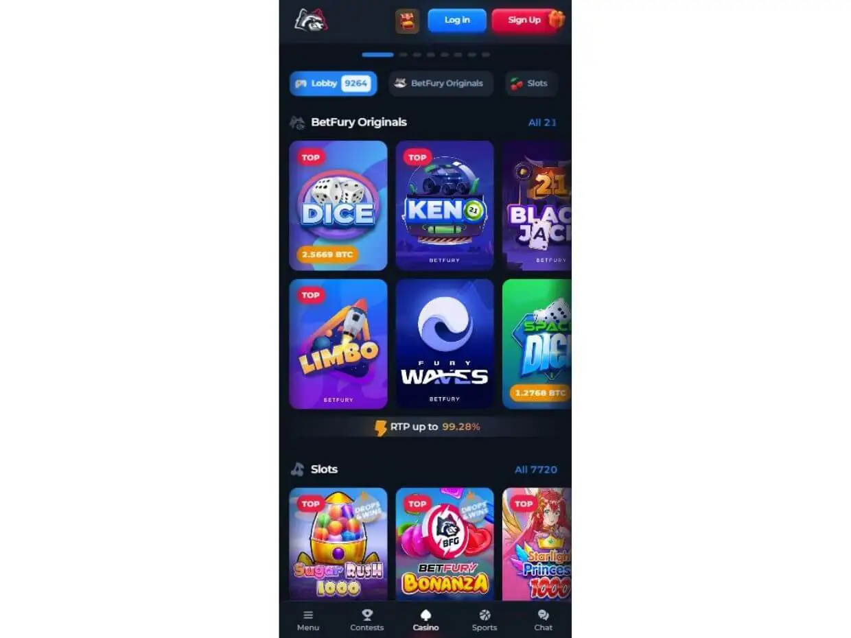 Mobile Casino BetFury