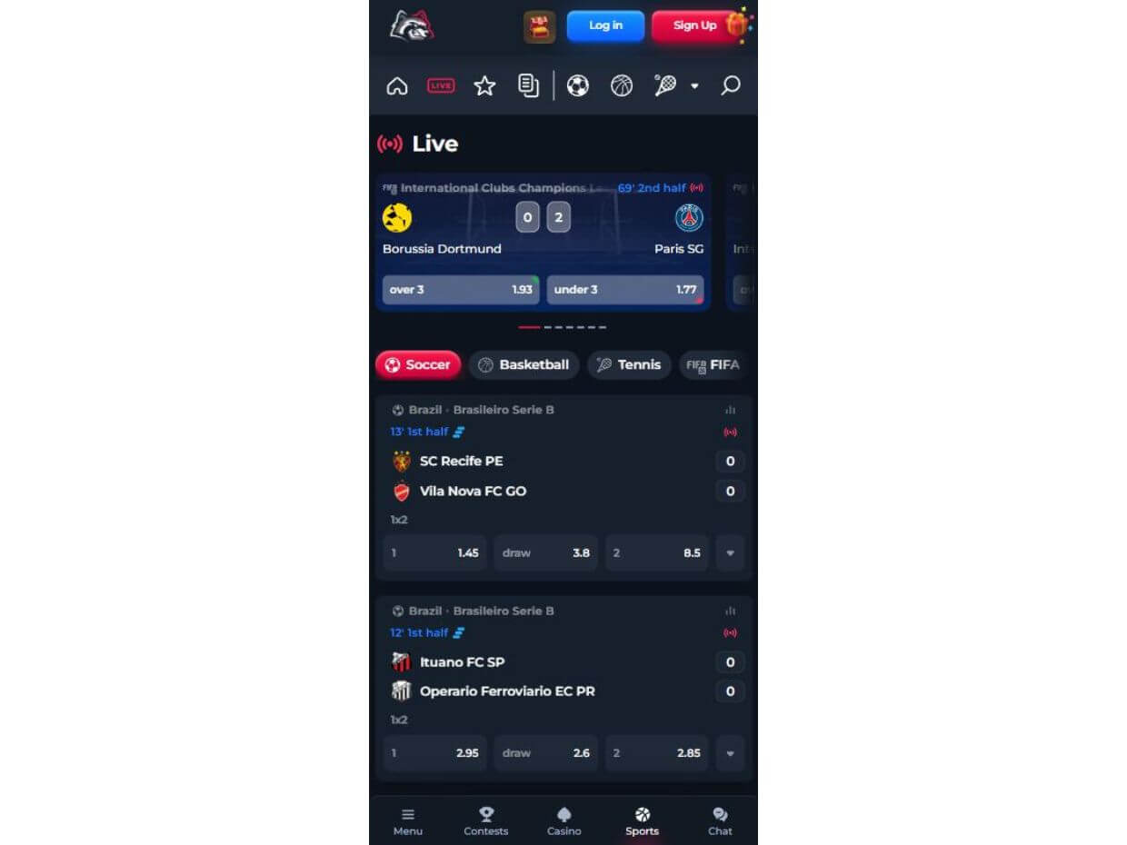 Mobile Live Betting BetFury