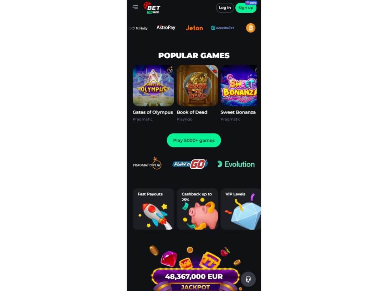 Mobile Casino BetOnRed