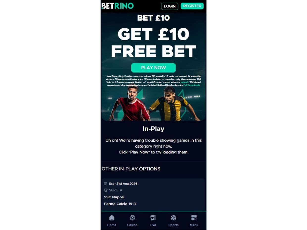 Mobile Review Betrino