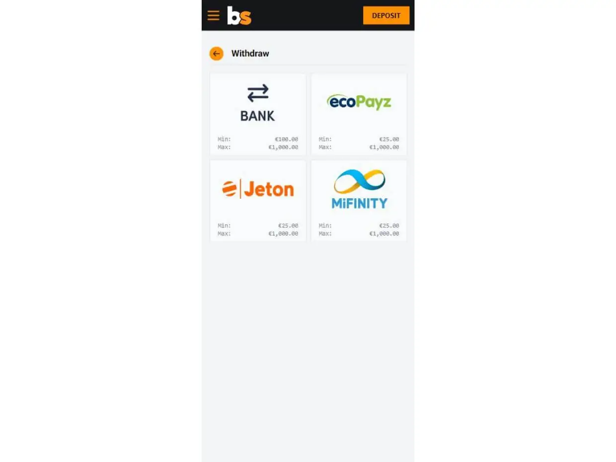 Mobile Withdraw Betstro