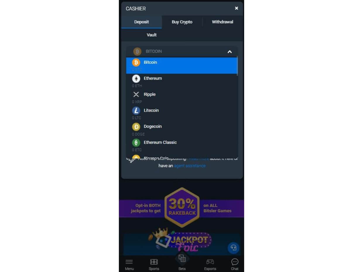 Mobile Deposit Bitsler
