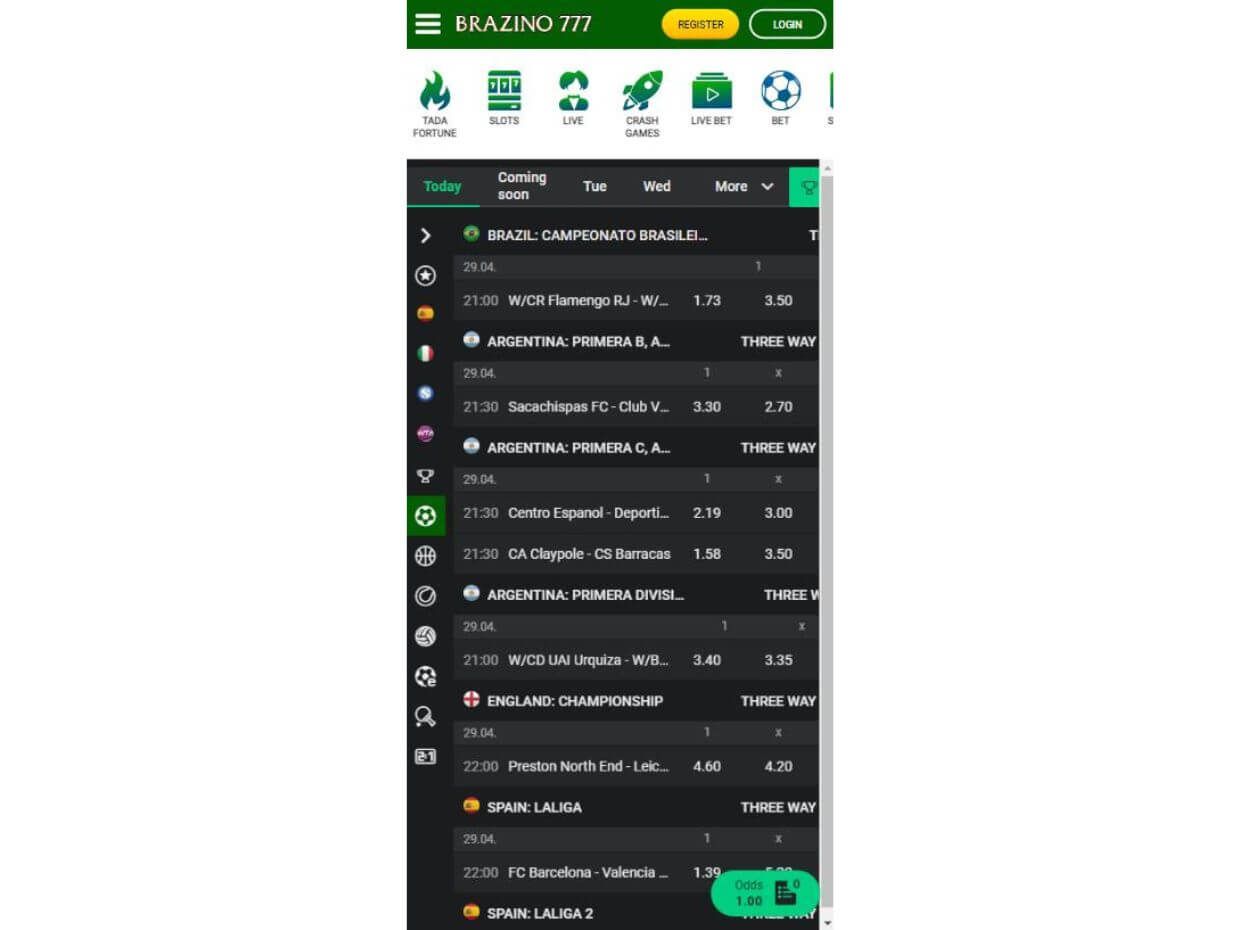 Mobile Review Brazino777