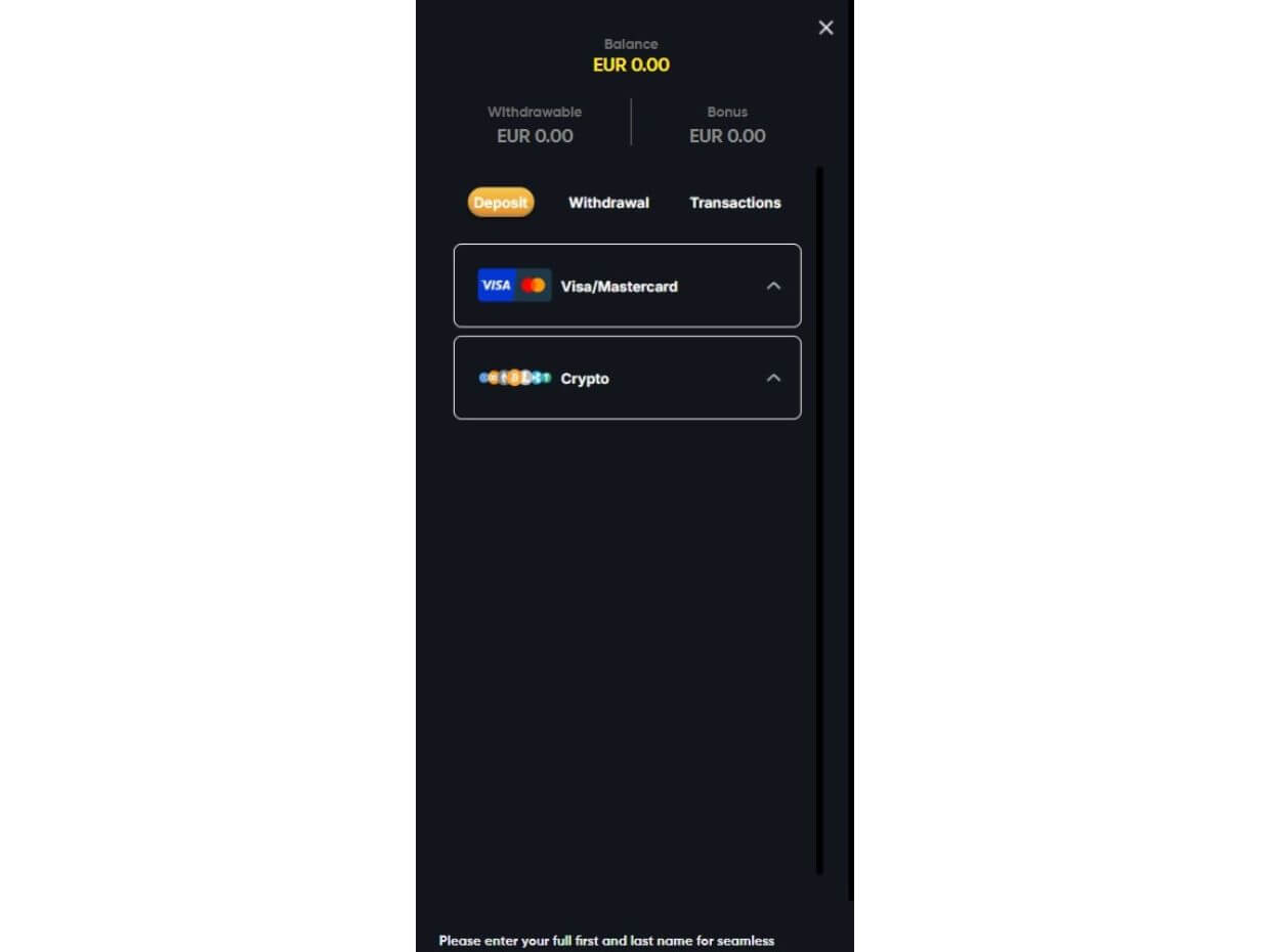 Mobile Deposit InstantCasino