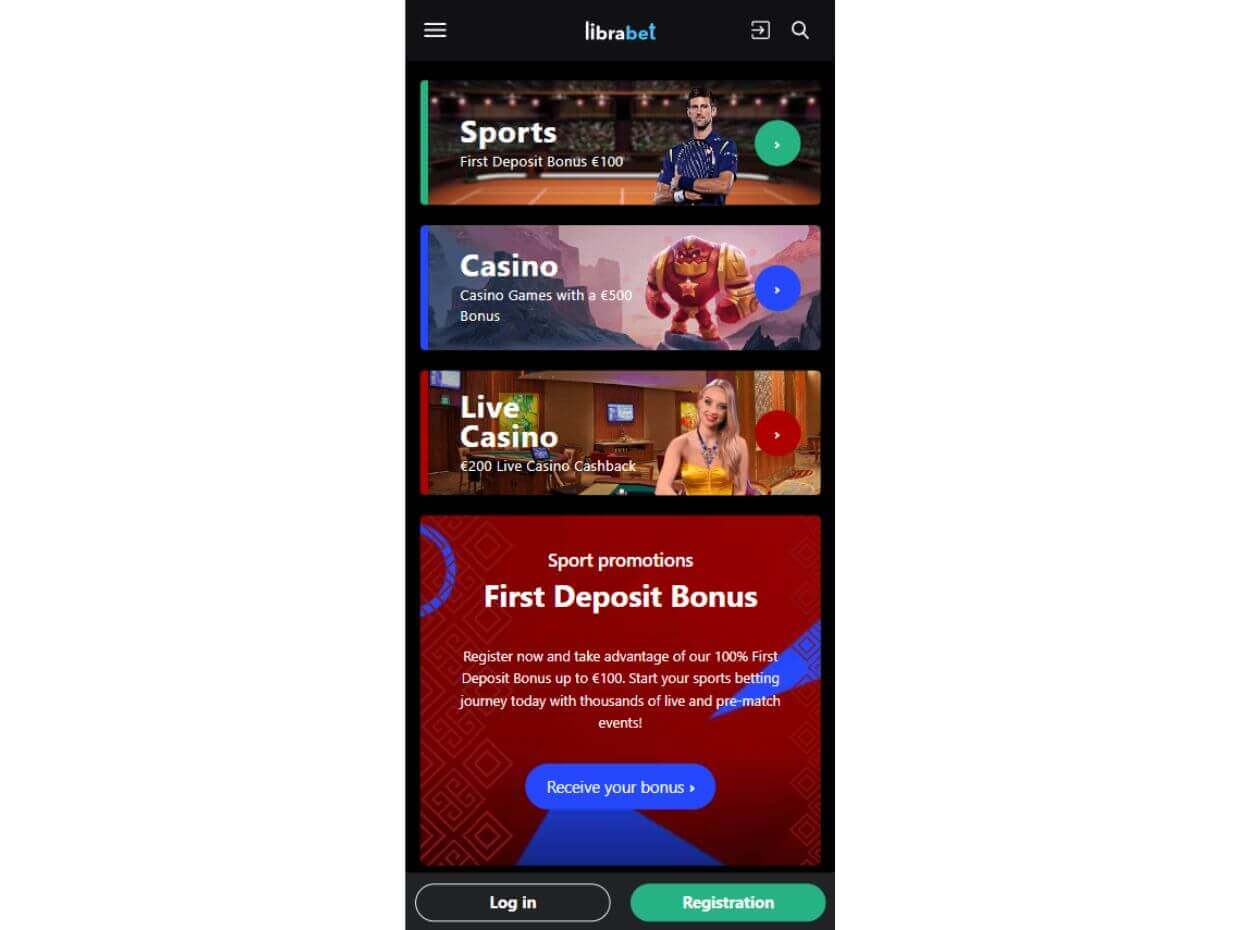 LibraBet Mobile Start