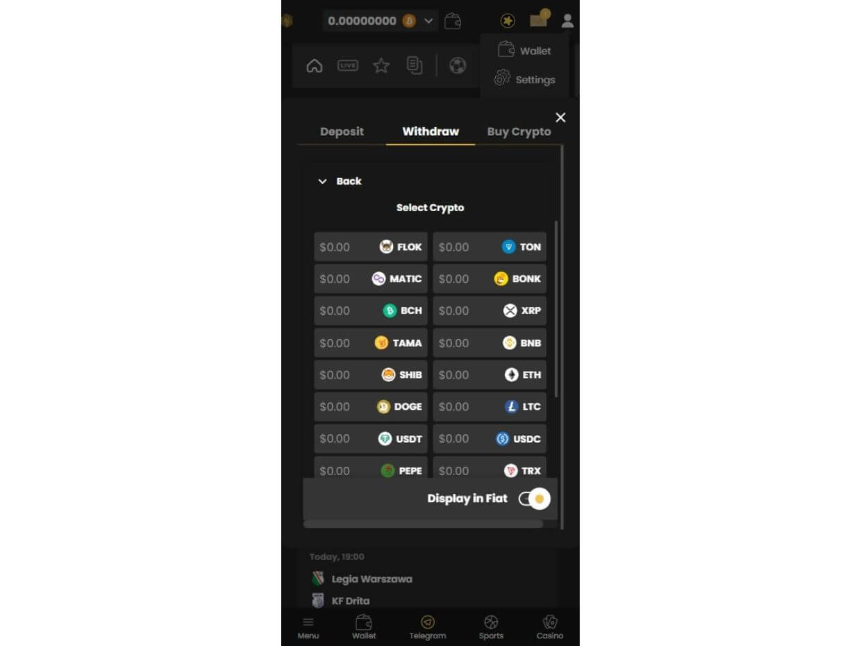 Mobile Withdraw LuckyBlock