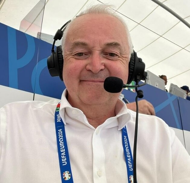Euro 2024 Commentator Derek Rae Live from German Stadium