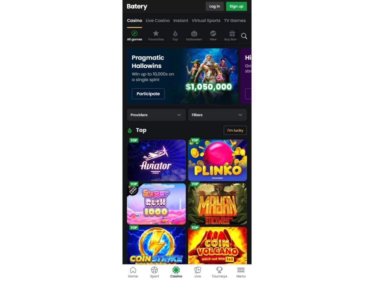 Mobile Casino Batery.win