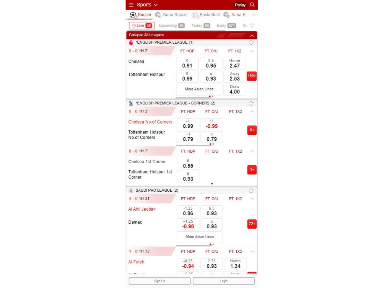 Dafabet Live Betting on Mobile