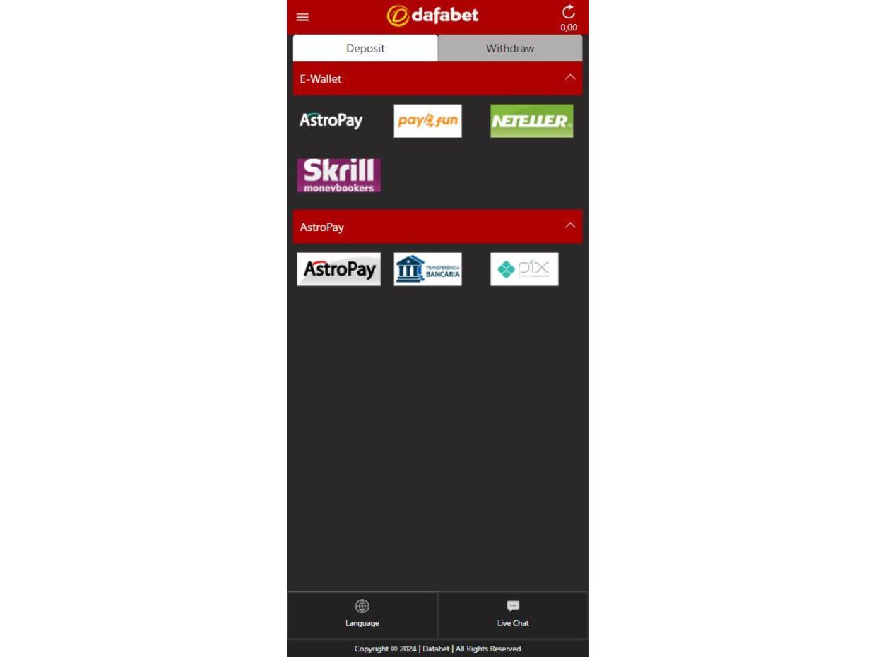 Dafabet Mobile Website Withdrawal Process