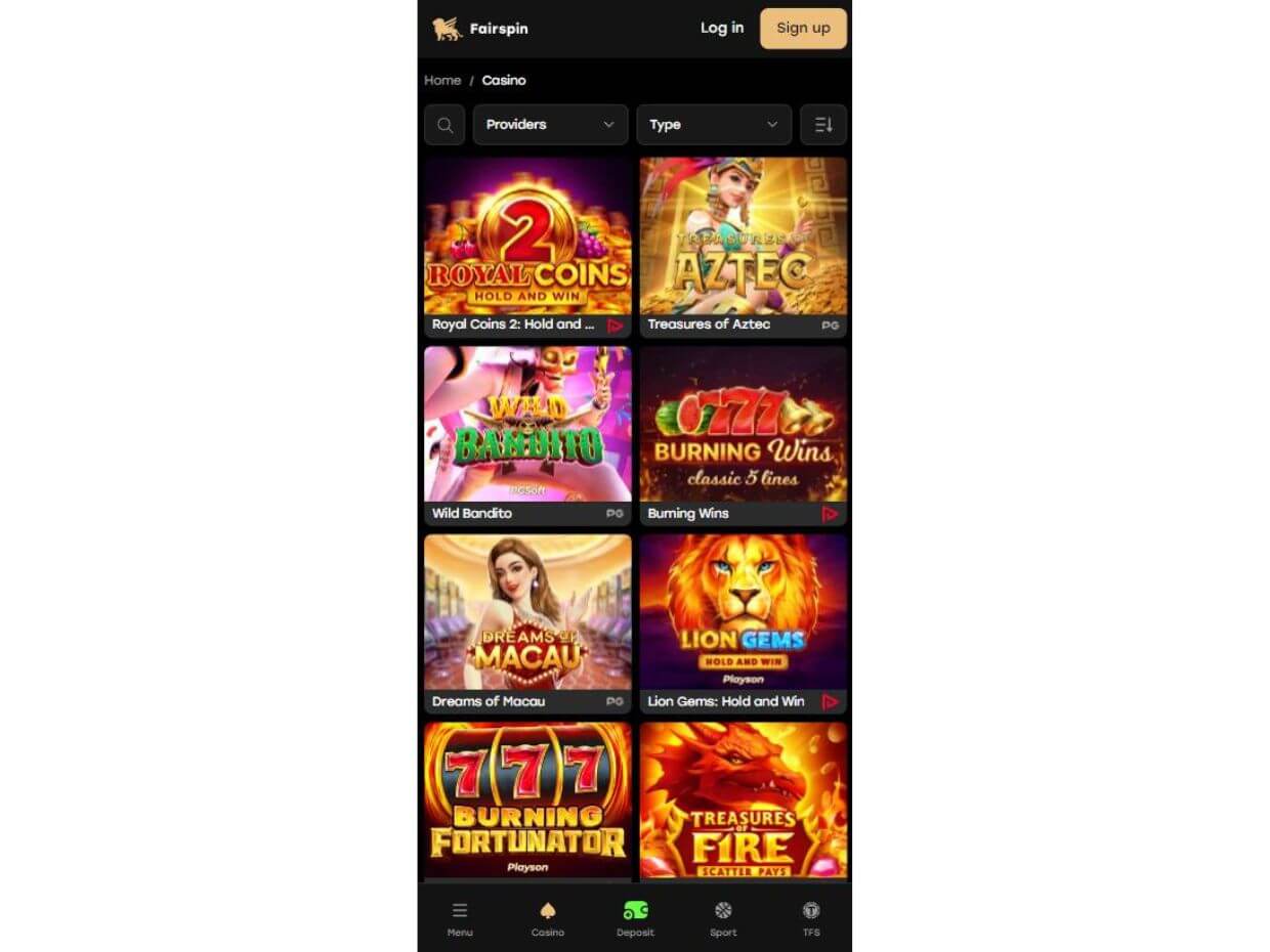 Fairspin Mobile Version For Convenient Casino Play