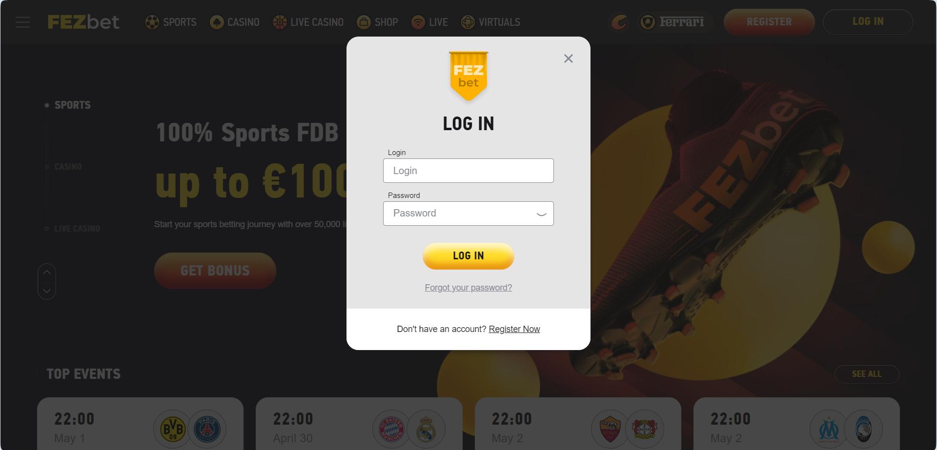 Access Your FezBet Account