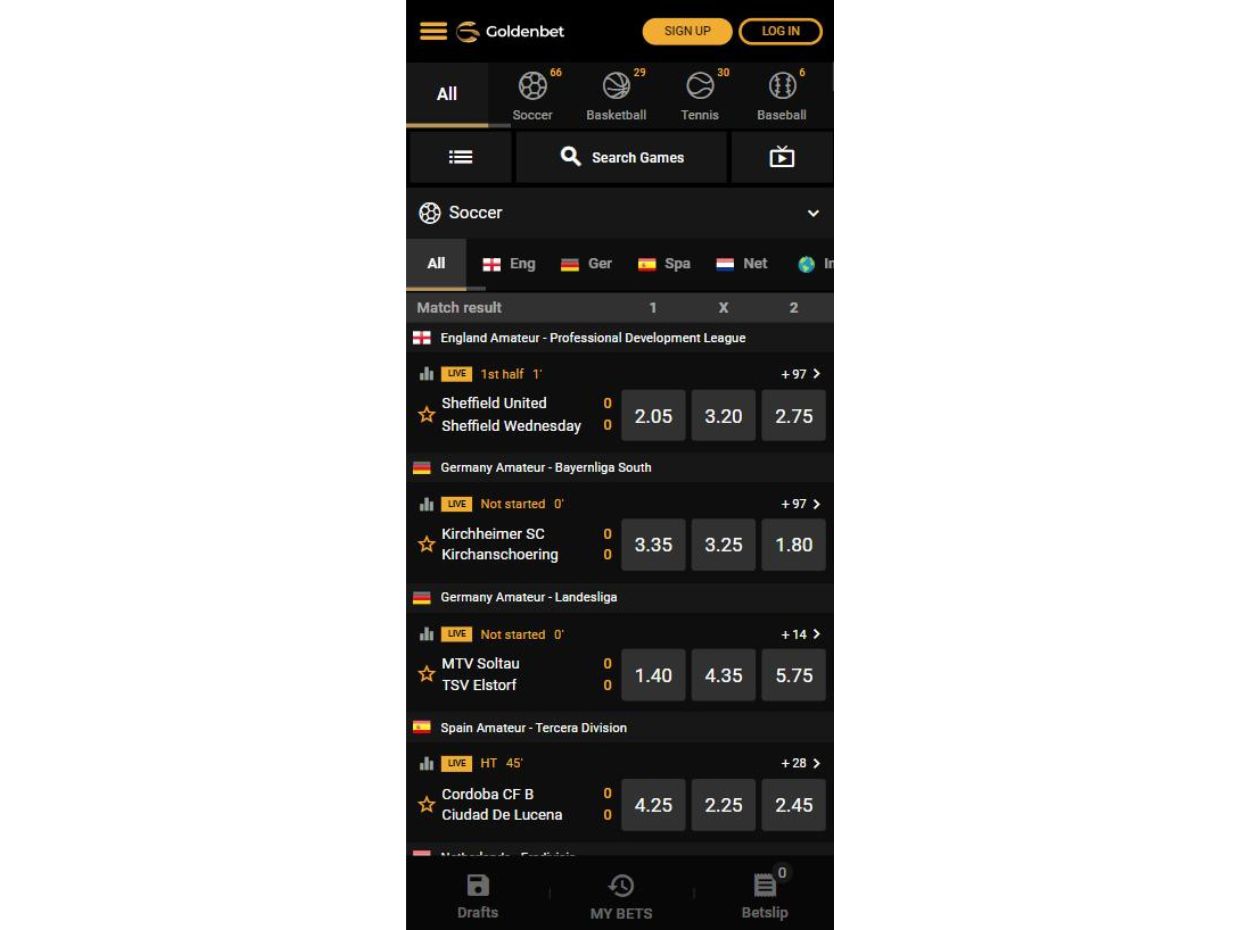 Experience Live Betting with GoldenBet Mobile App