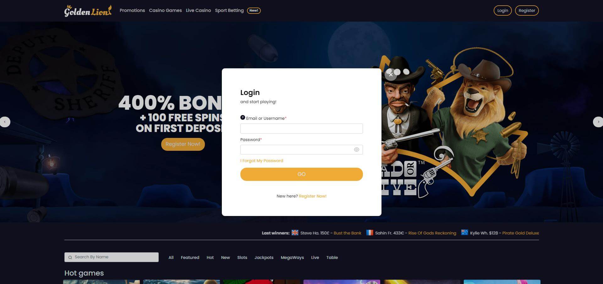 User Accessing GoldenLion Account