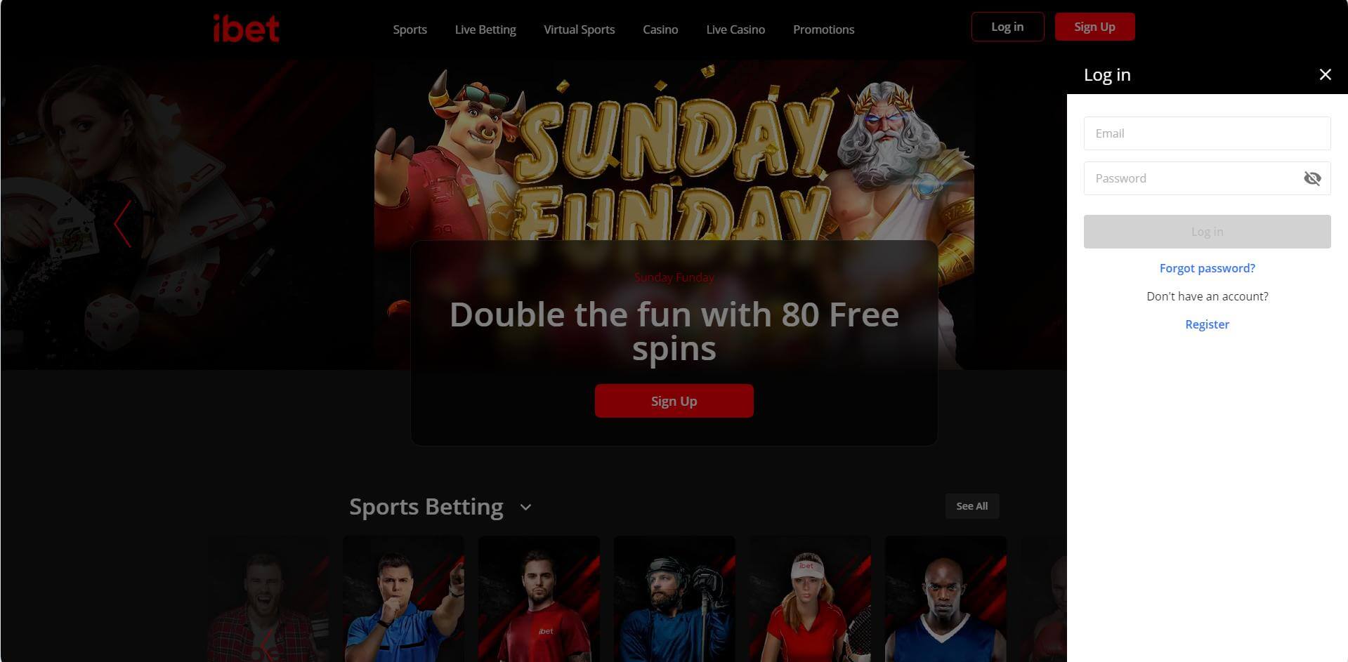User Signing Into iBet Account