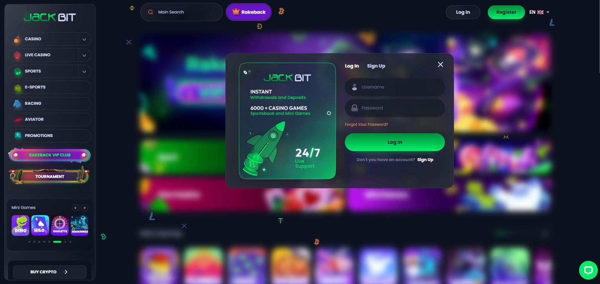 User Accessing JackBit Platform