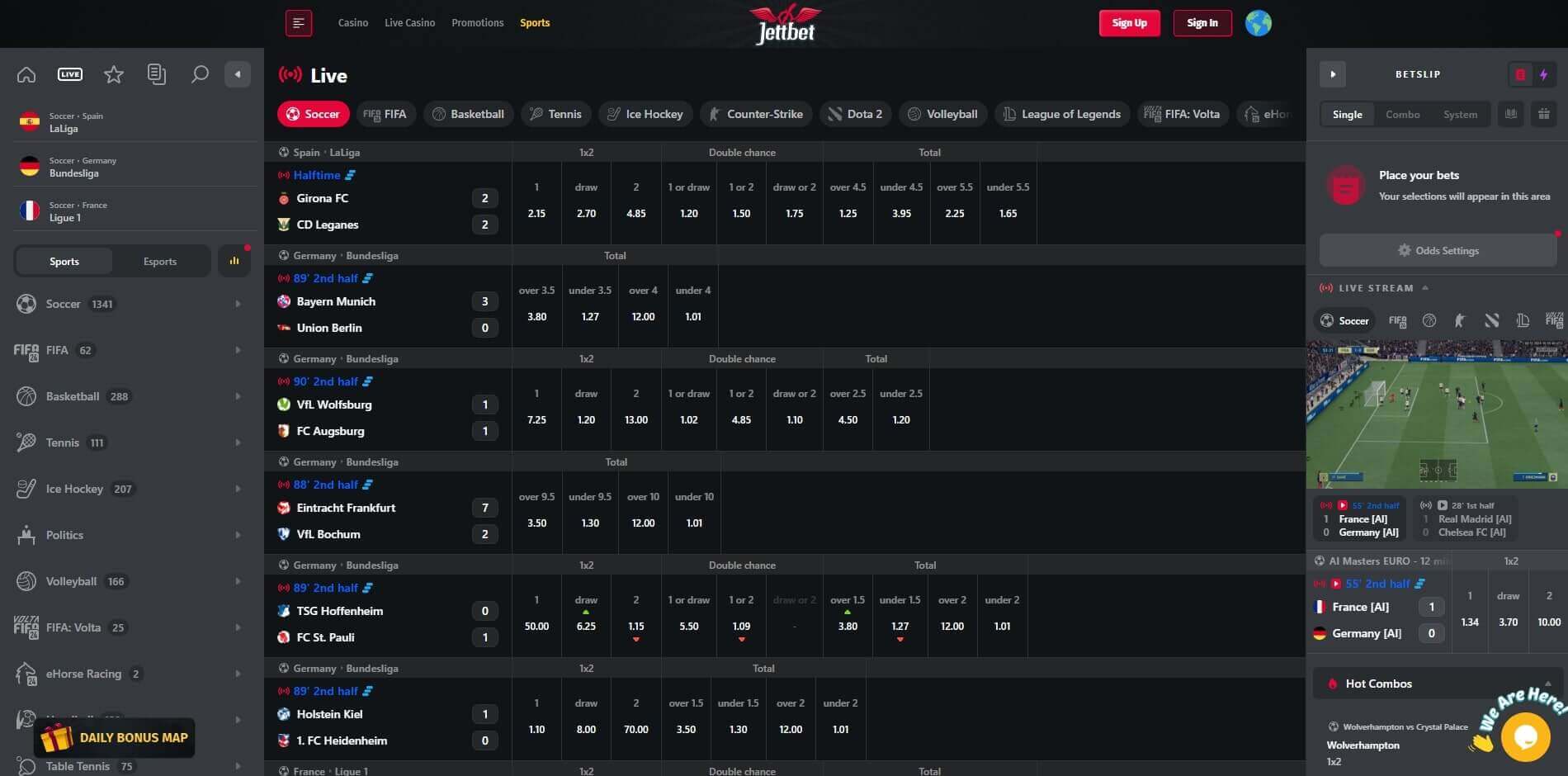 Live Betting Jettbet