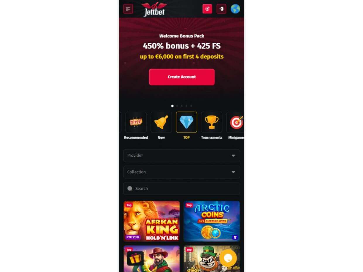 Mobile Casino Jettbet