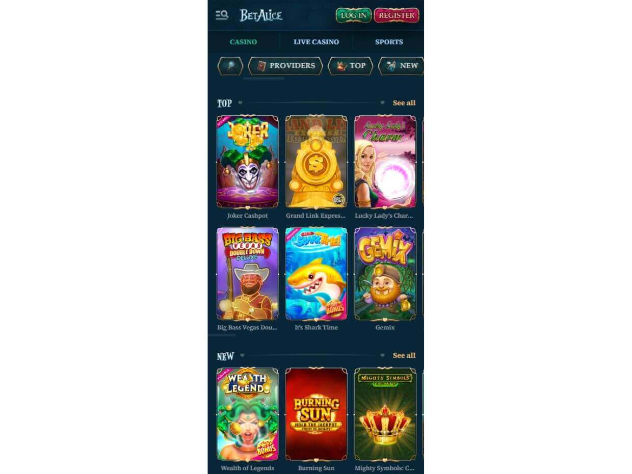 Mobile Casino BetAlice