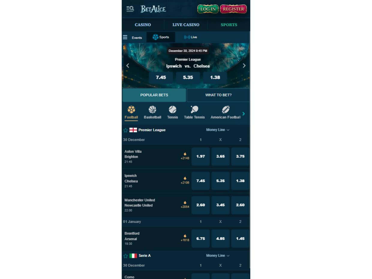 Mobile Review BetAlice