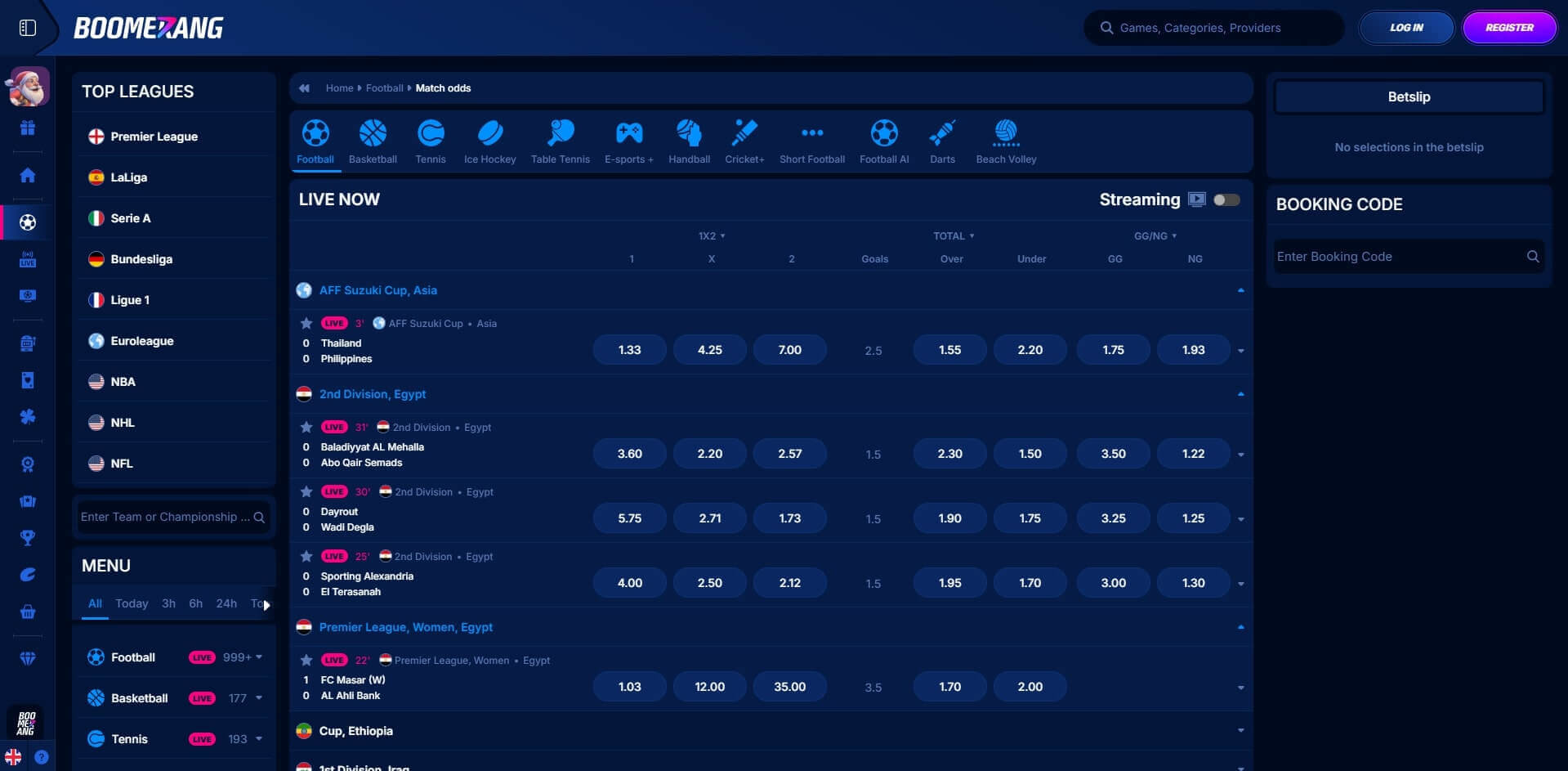 Live Betting Boomerang Bet