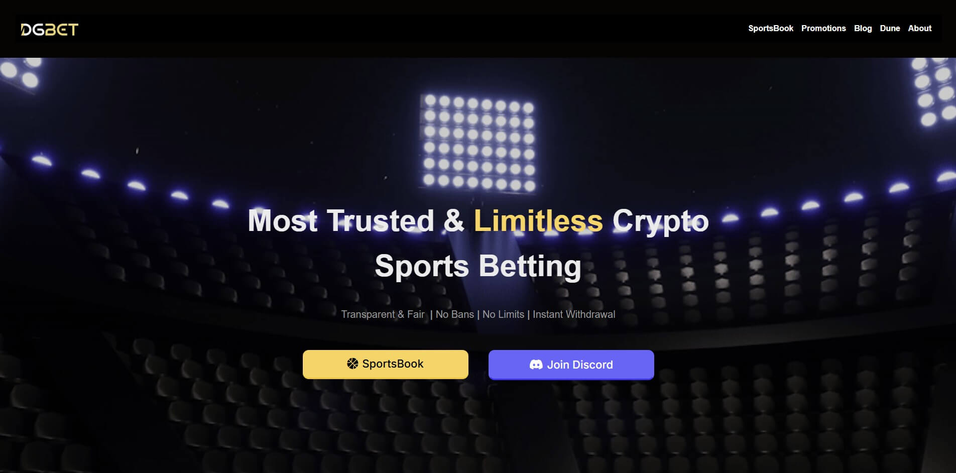 Homepage of DGBet showing welcome offers and betting options