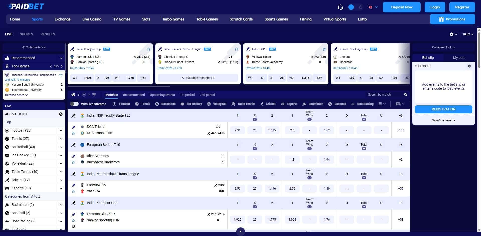 Live Betting PaidBet