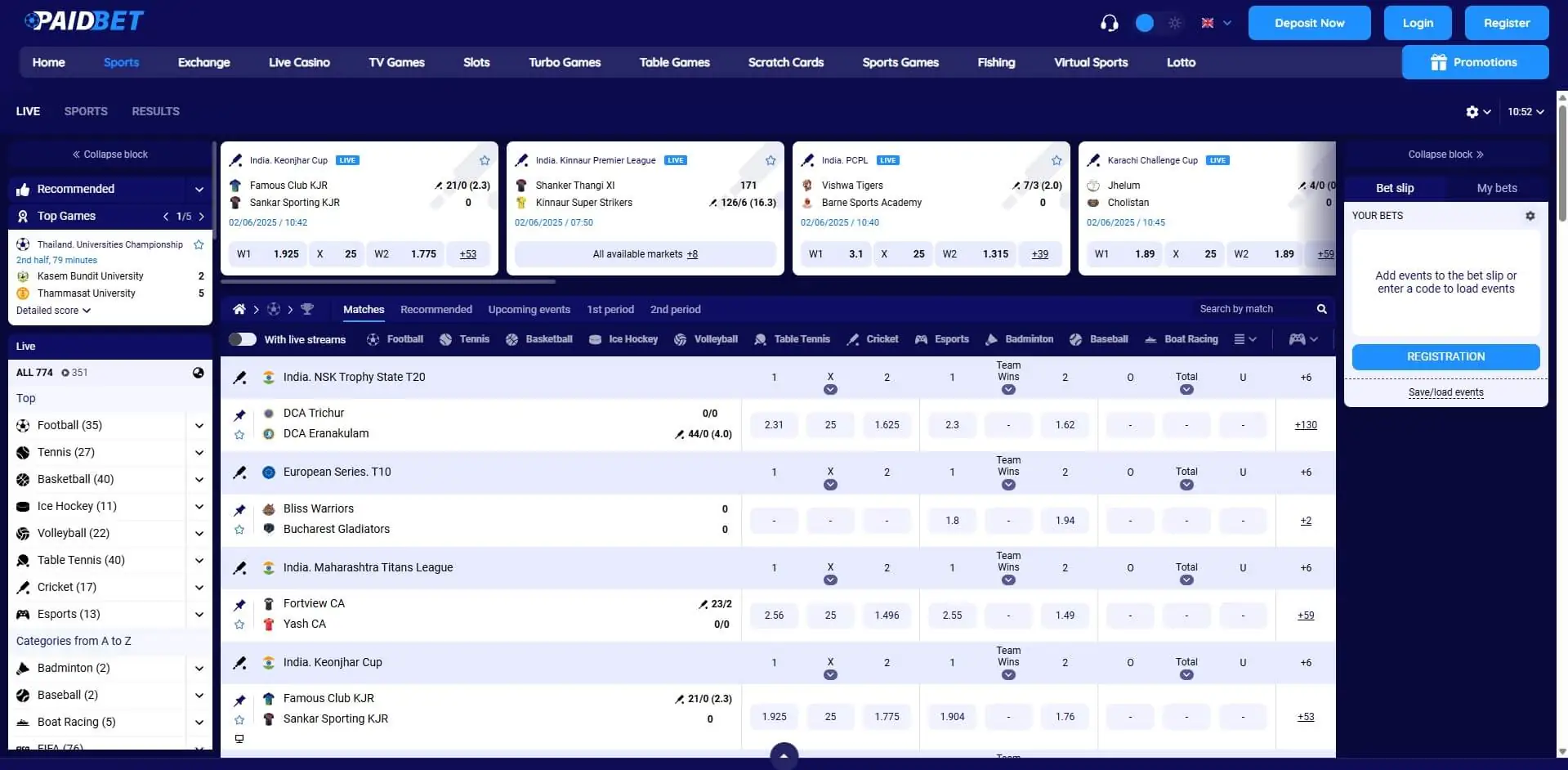 Live Betting PaidBet