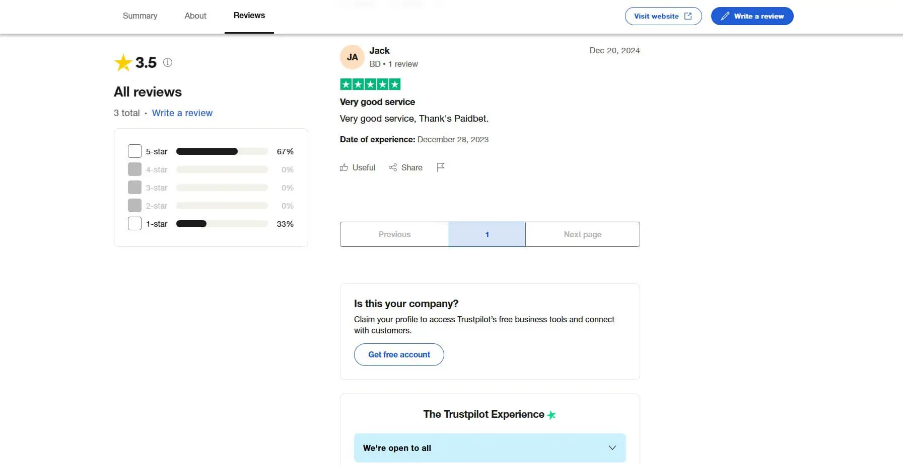 Real User Reviews Paidbet