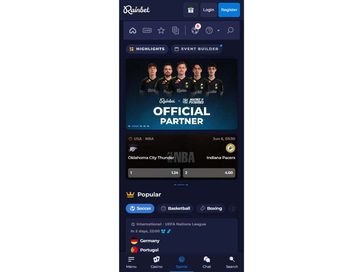 User Experience on Rainbet Mobile App
