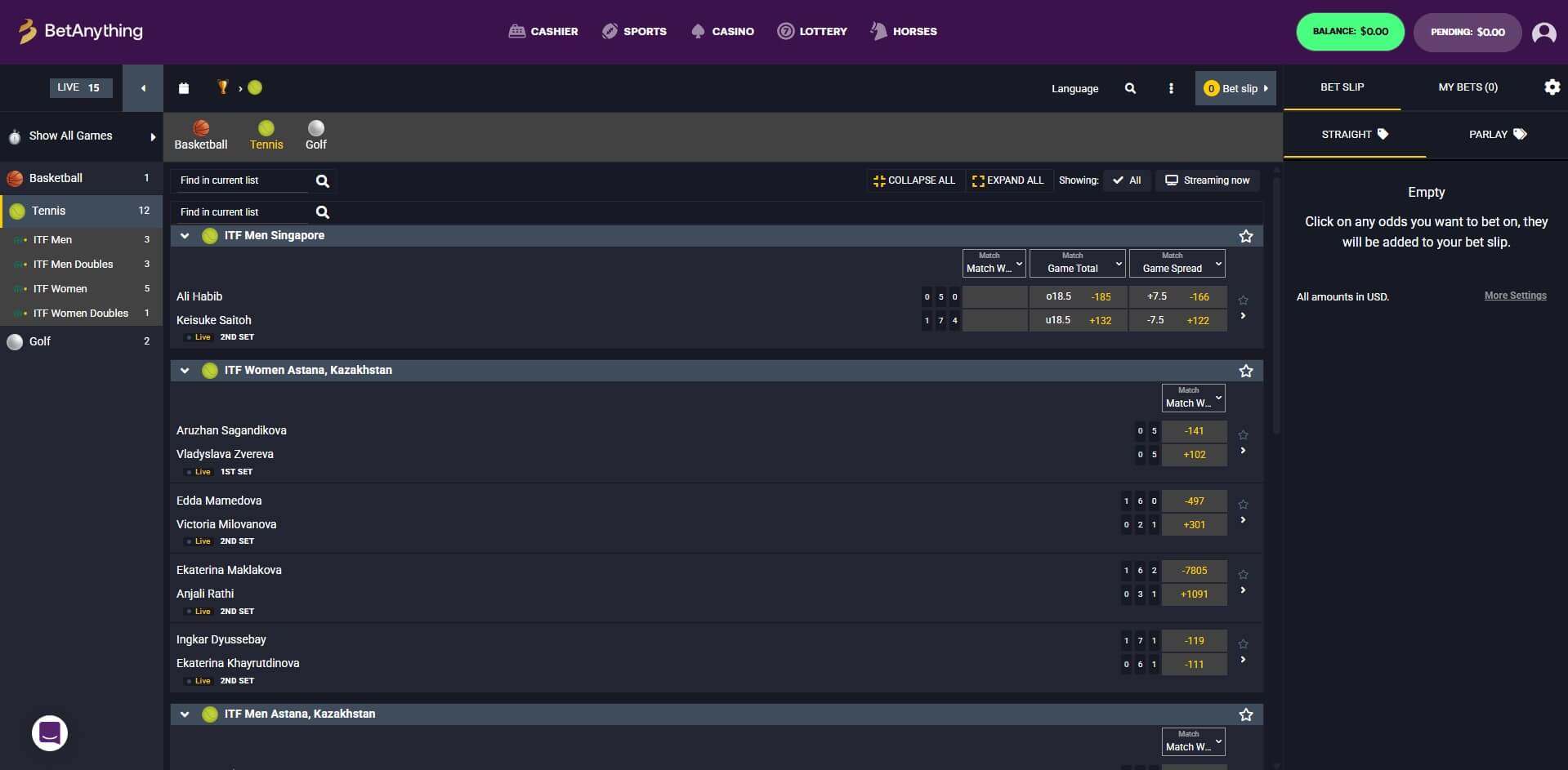 Live Betting BetAnything