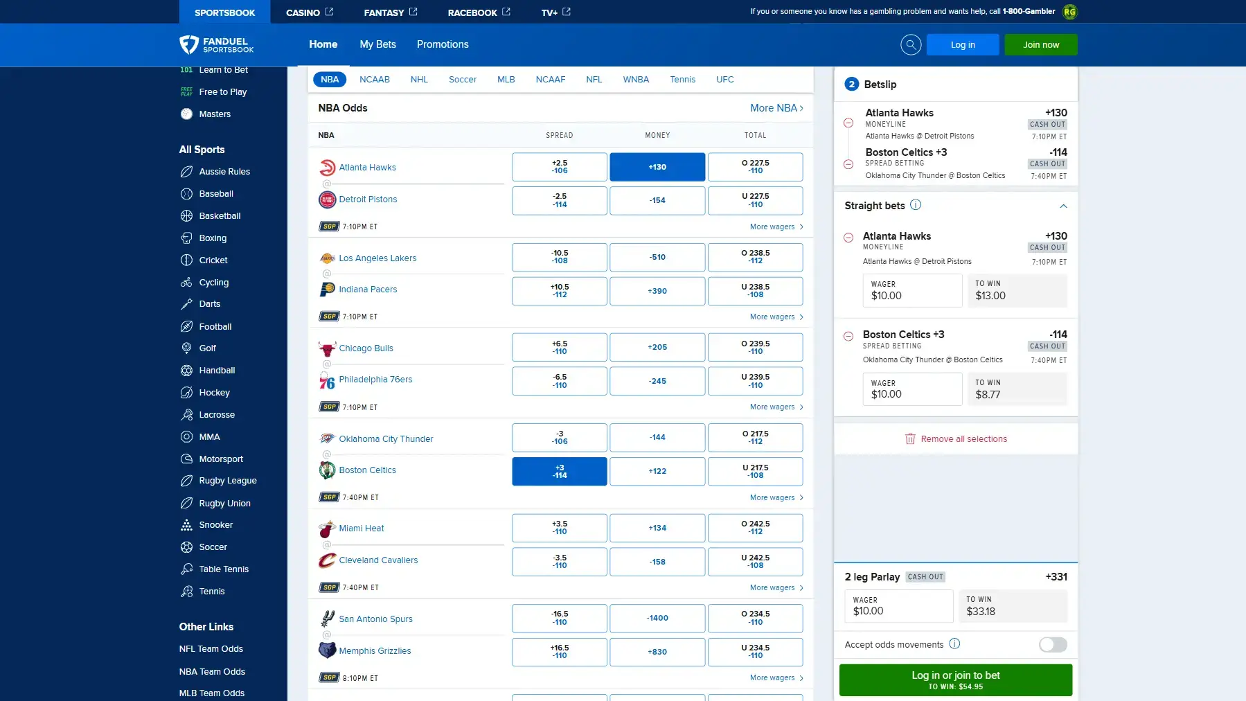 FanDuel Website