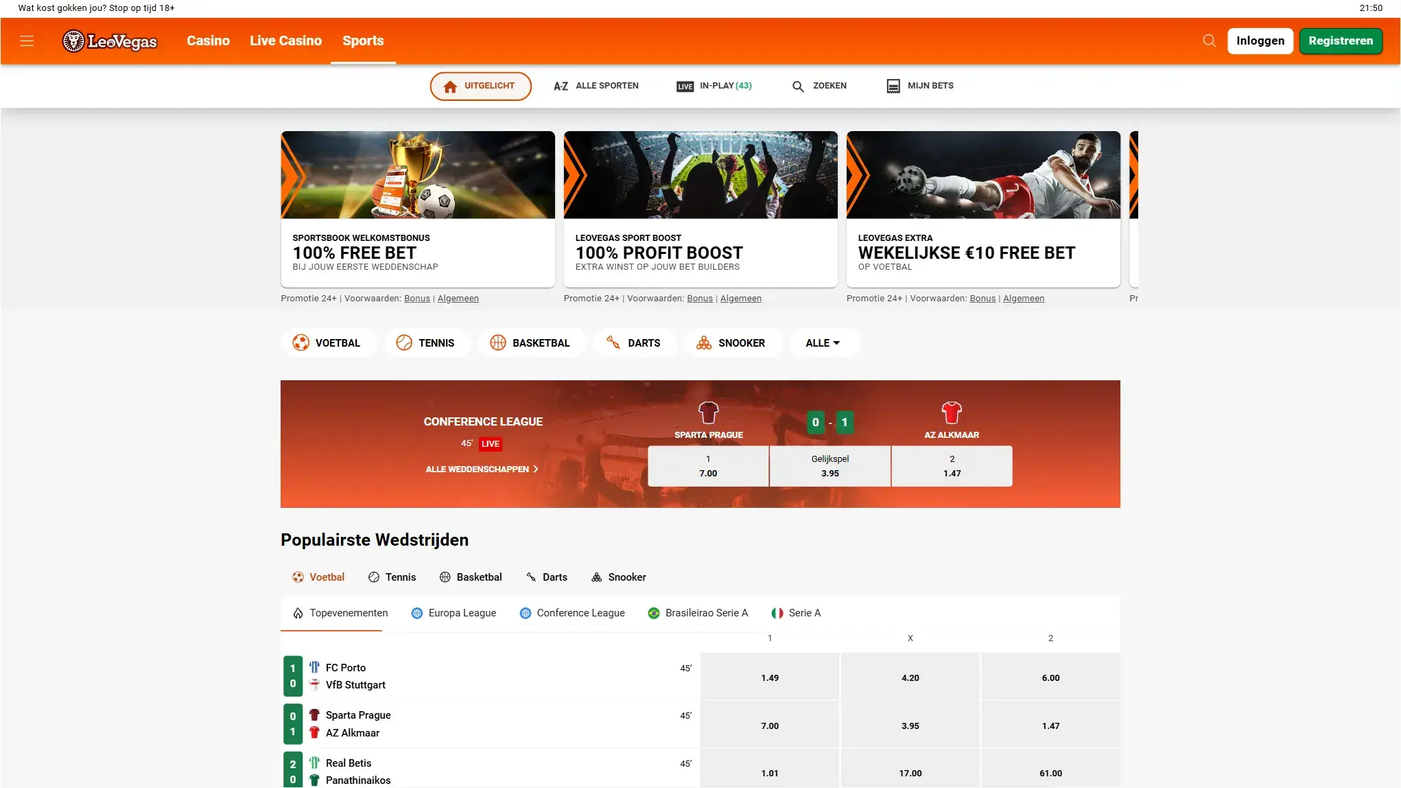 LeoVegas Website